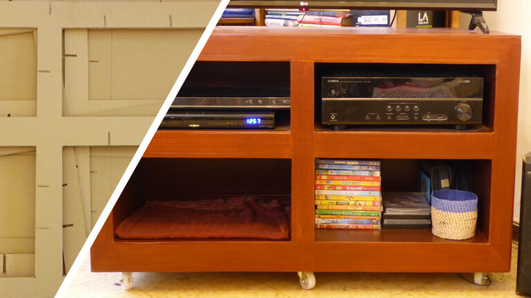 TV cabinet – cardboard furniture DIY tutorial
